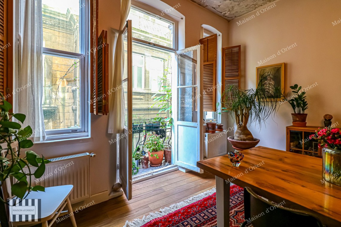 Renovated 3+1 Flat for Sale in Historical Building, Galata
