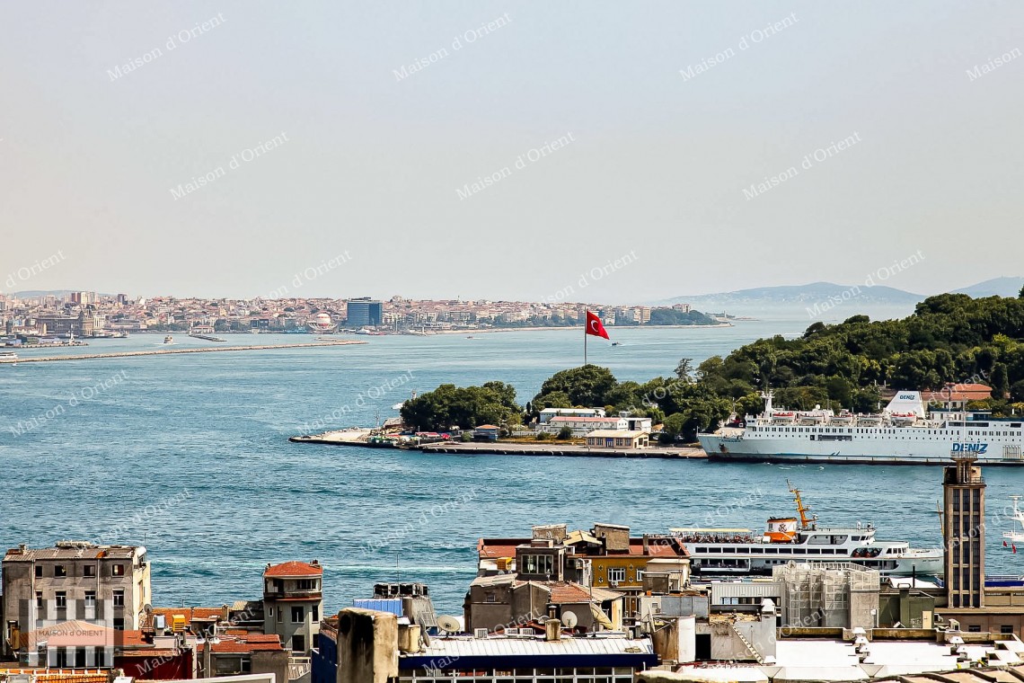 1+1 Furnished Rental Flat with Bosphorus View in Galata