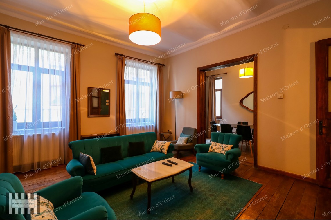 3+1 Flat for Rent in Historical Petraki Building, Galata