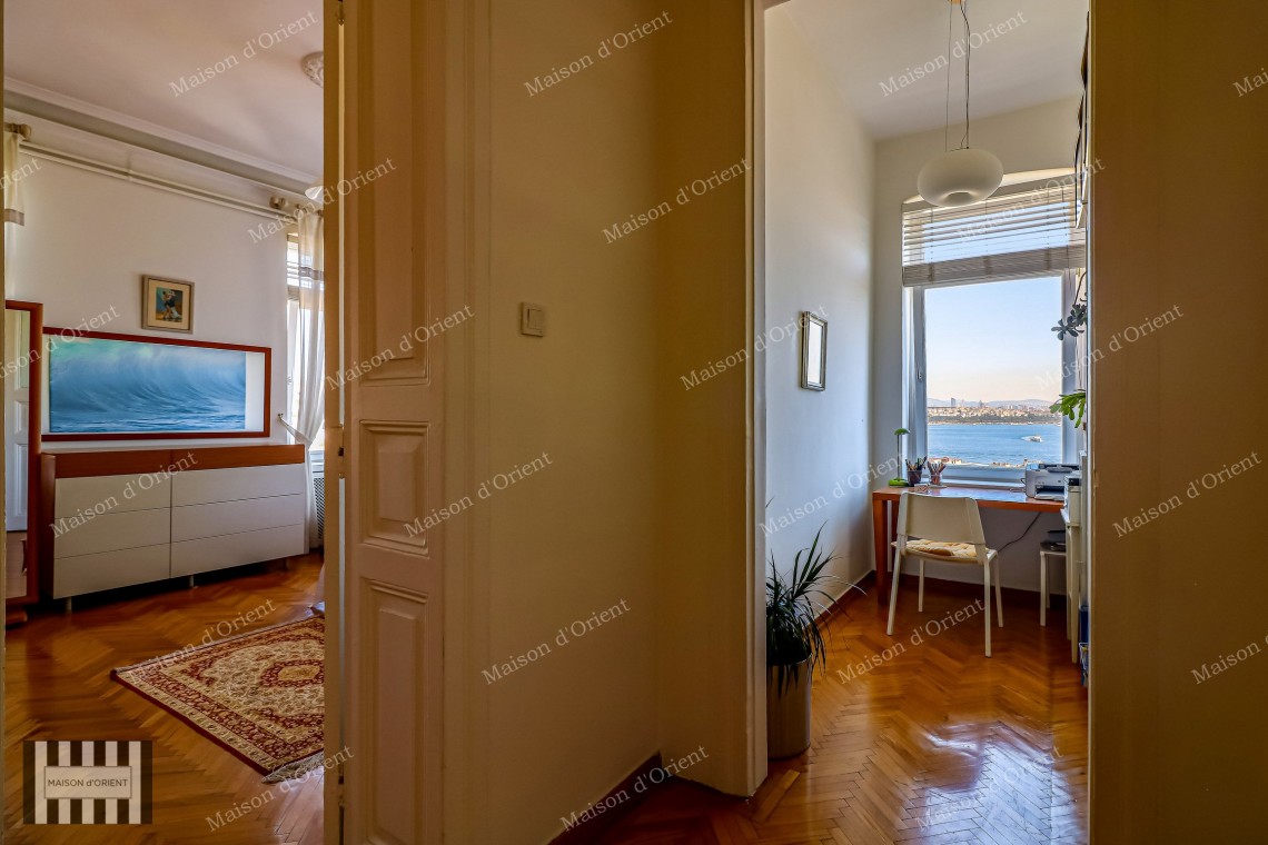 3+2 Rental Flat with Bosphorus View in Dogan Apartments