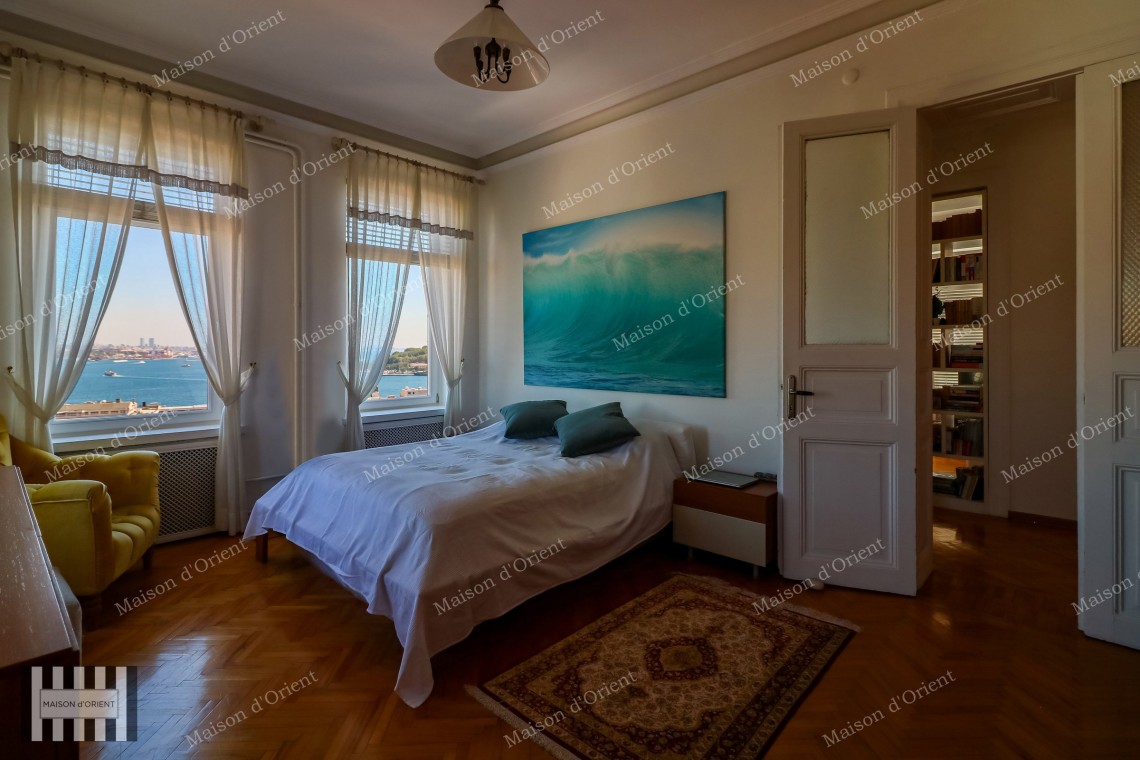 3+2 Rental Flat with Bosphorus View in Dogan Apartments