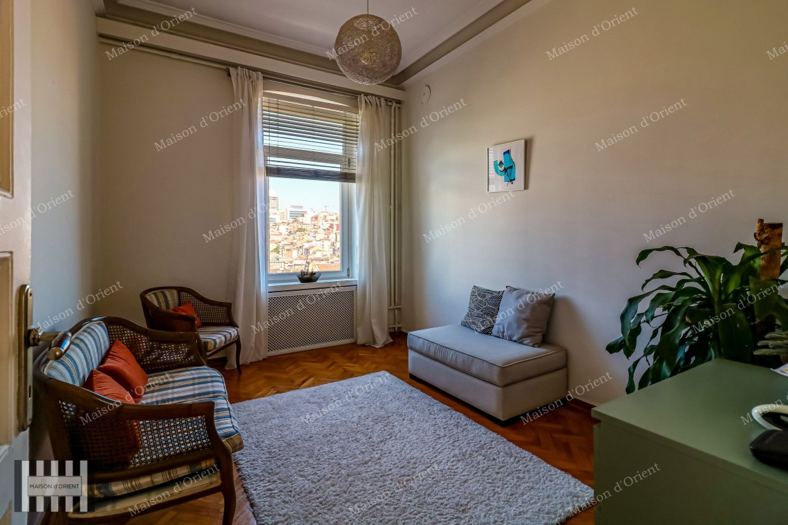 3+2 Rental Flat with Bosphorus View in Dogan Apartments