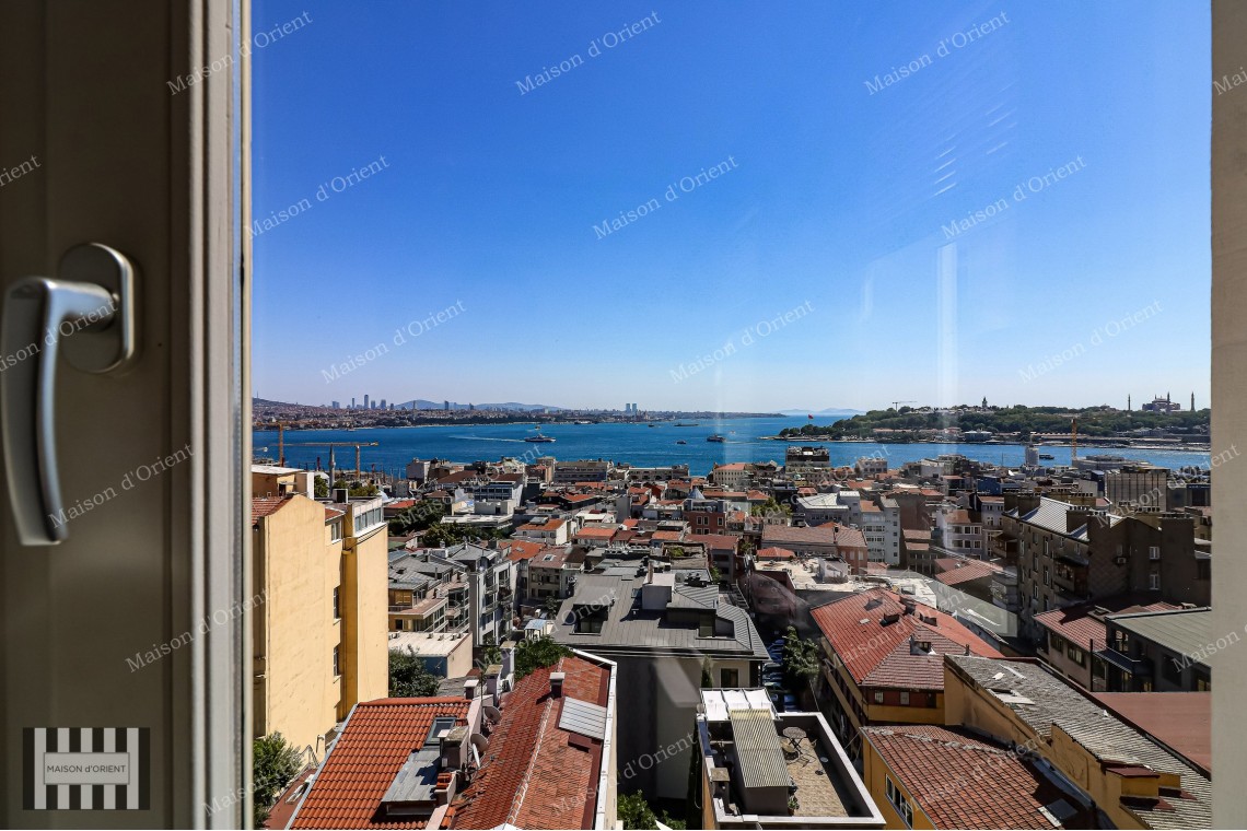 3+2 Rental Flat with Bosphorus View in Dogan Apartments