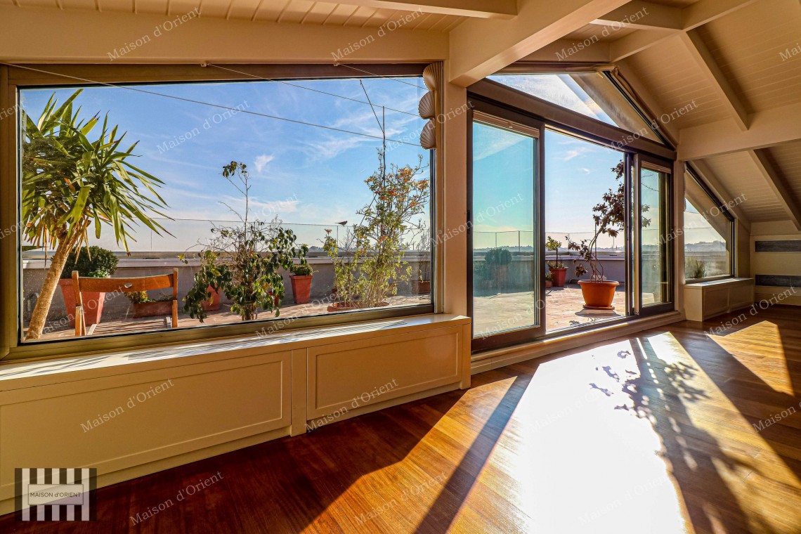 5+1 Rental Flat with Terrace and Panoramic View in Cihangir