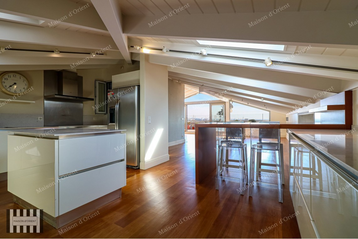 5+1 Rental Flat with Terrace and Panoramic View in Cihangir