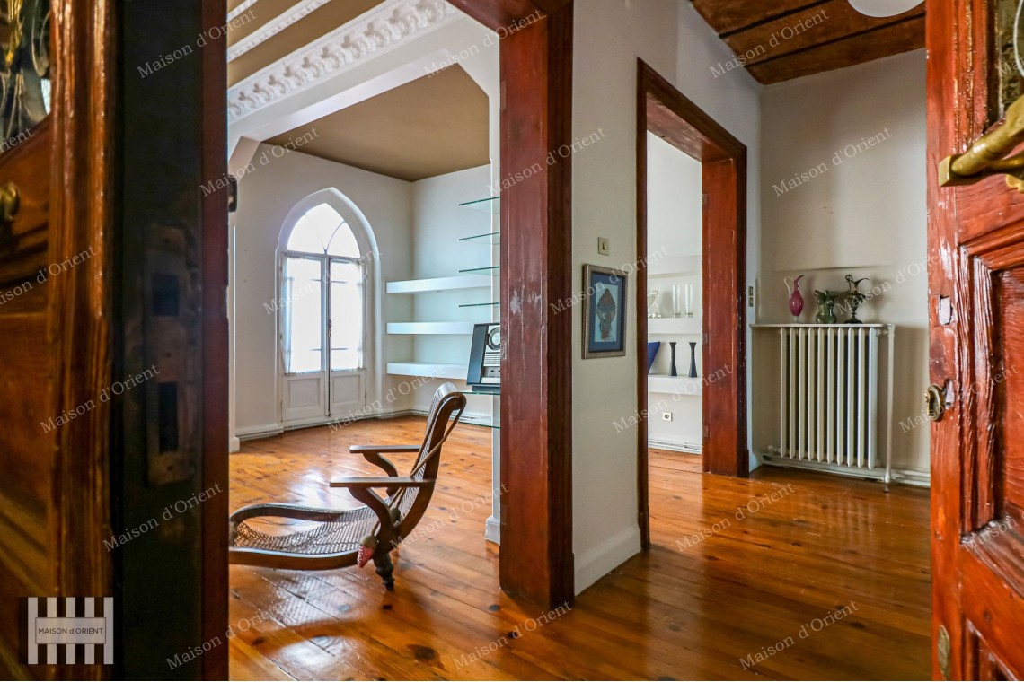 2+1 Rental Flat with Bosphorus View in Historical Building