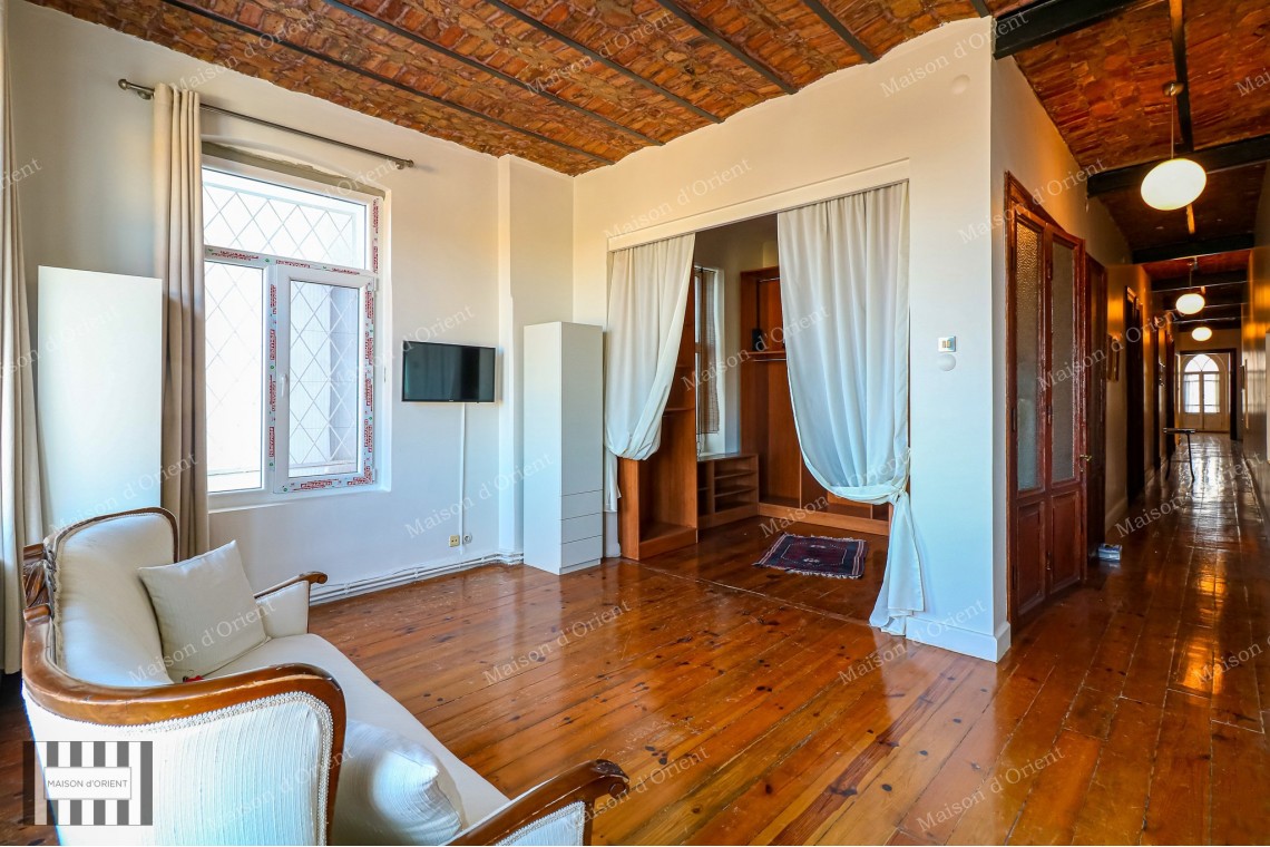 2+1 Rental Flat with Bosphorus View in Historical Building