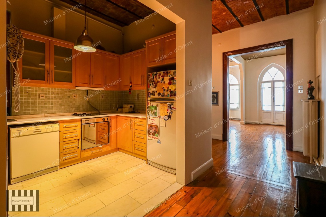 2+1 Rental Flat with Bosphorus View in Historical Building