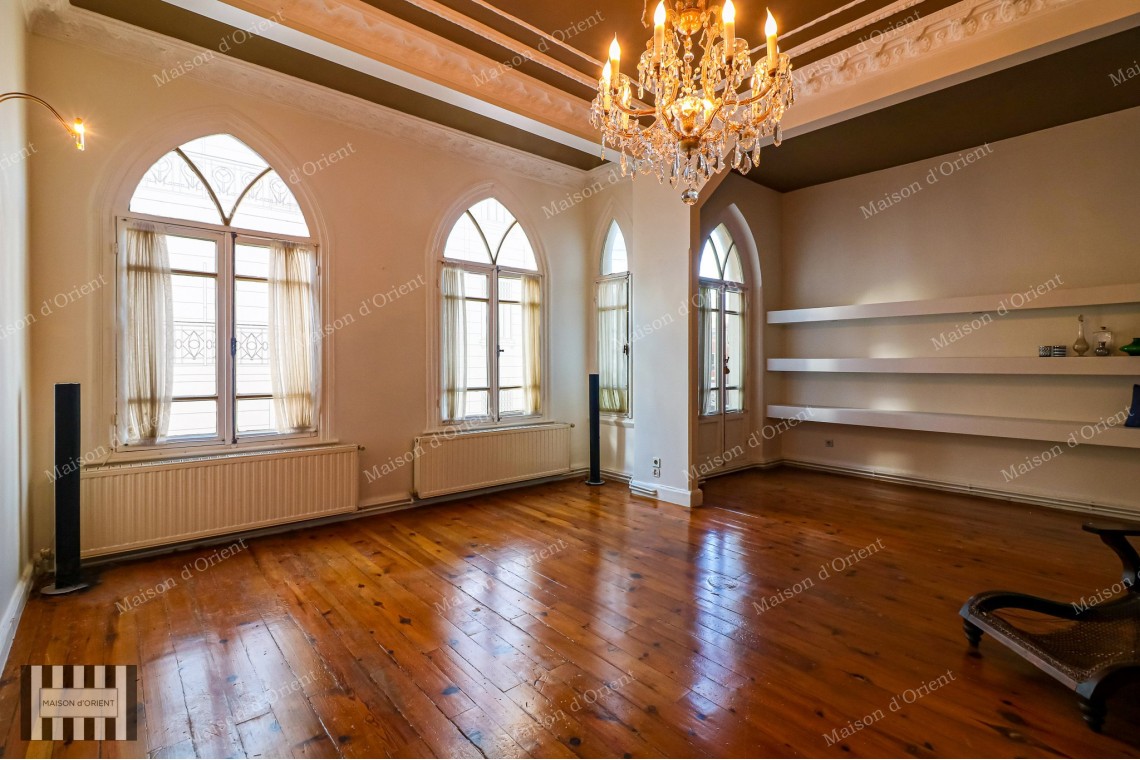 2+1 Rental Flat with Bosphorus View in Historical Building