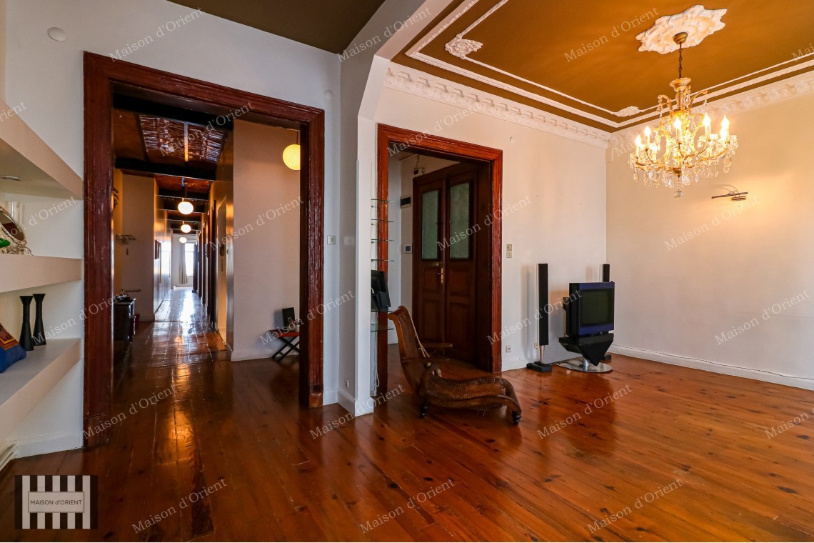 2+1 Rental Flat with Bosphorus View in Historical Building