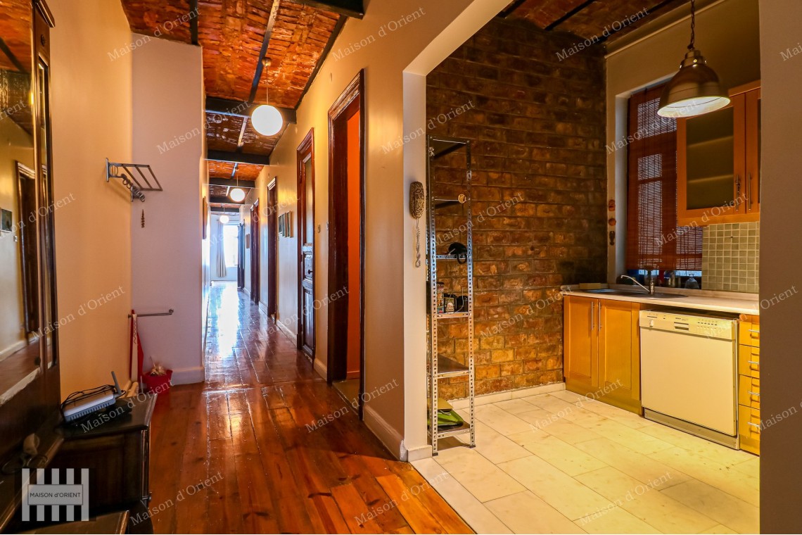 2+1 Rental Flat with Bosphorus View in Historical Building