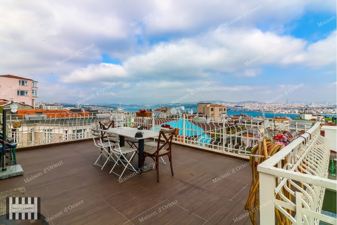 Flat for Rent with Private Terrace in Cihangir