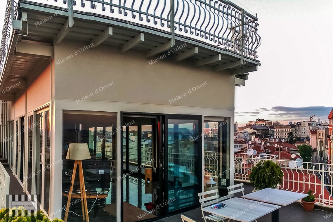 Flat for Rent with Private Terrace in Cihangir