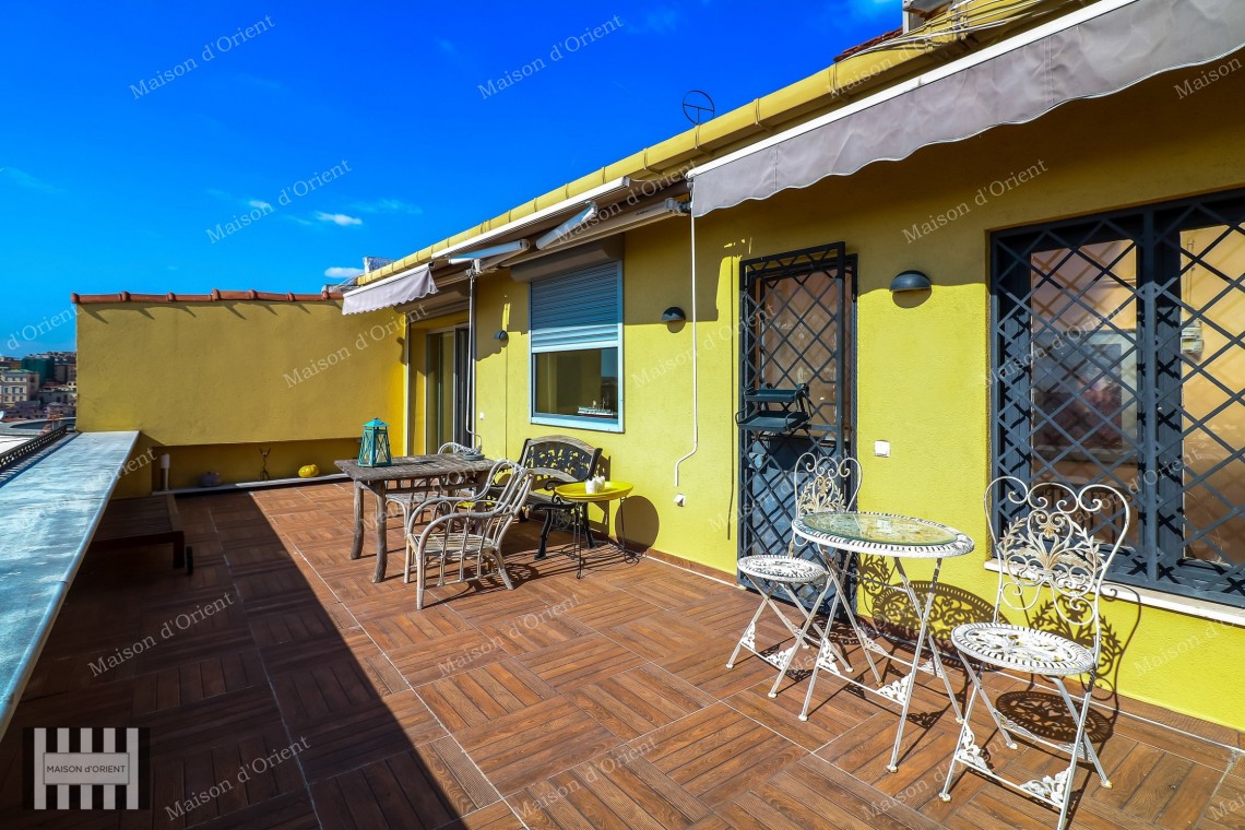 1+1 Flat with View and Private Terrace for Sale in Cihangir