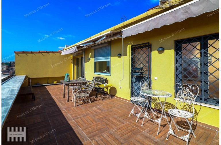 1+1 Flat with View and Private Terrace for Sale in Cihangir
