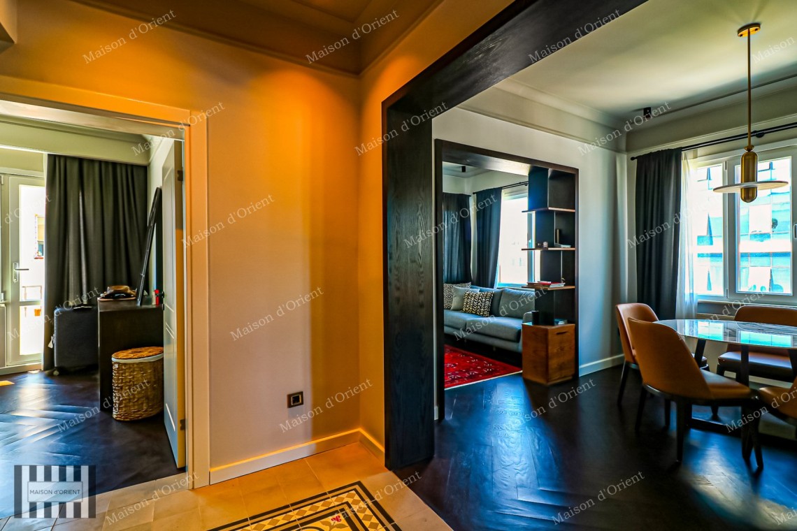 2+1 Duplex Flat for Sale with Spacious Terrace in Cihangir