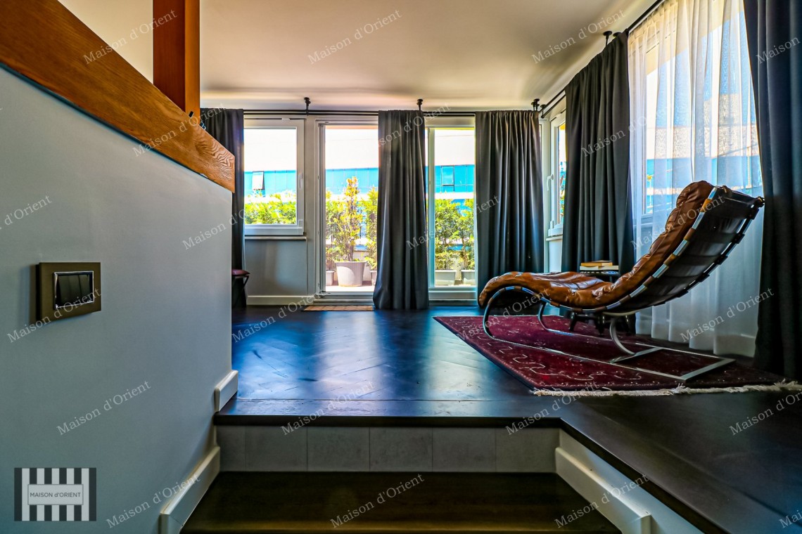 2+1 Duplex Flat for Sale with Spacious Terrace in Cihangir