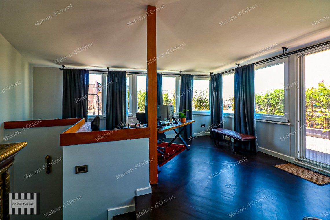2+1 Duplex Flat for Sale with Spacious Terrace in Cihangir