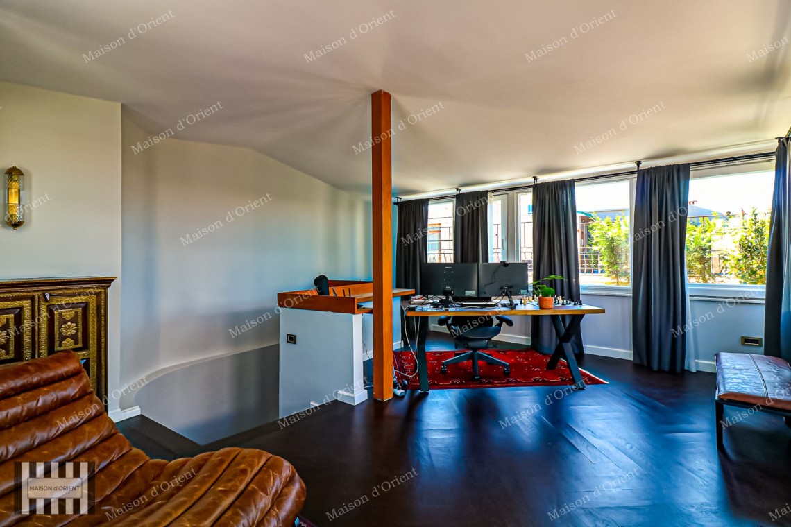 2+1 Duplex Flat for Sale with Spacious Terrace in Cihangir