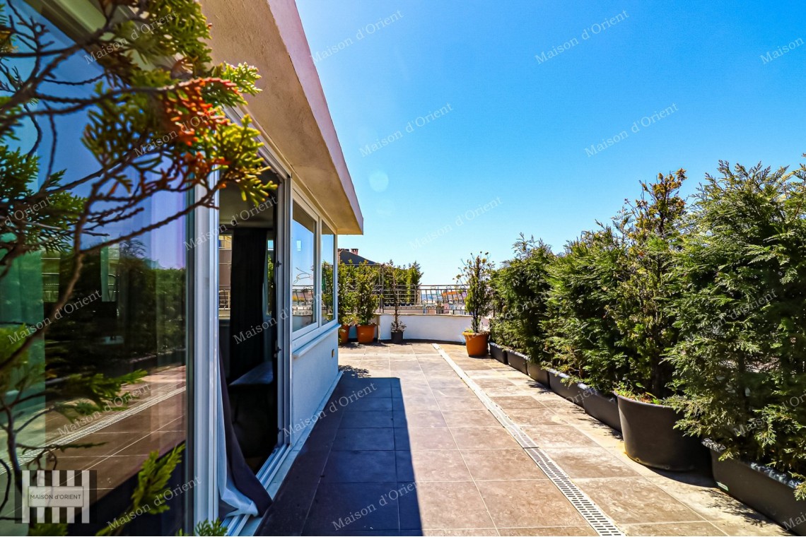 2+1 Duplex Flat for Sale with Spacious Terrace in Cihangir