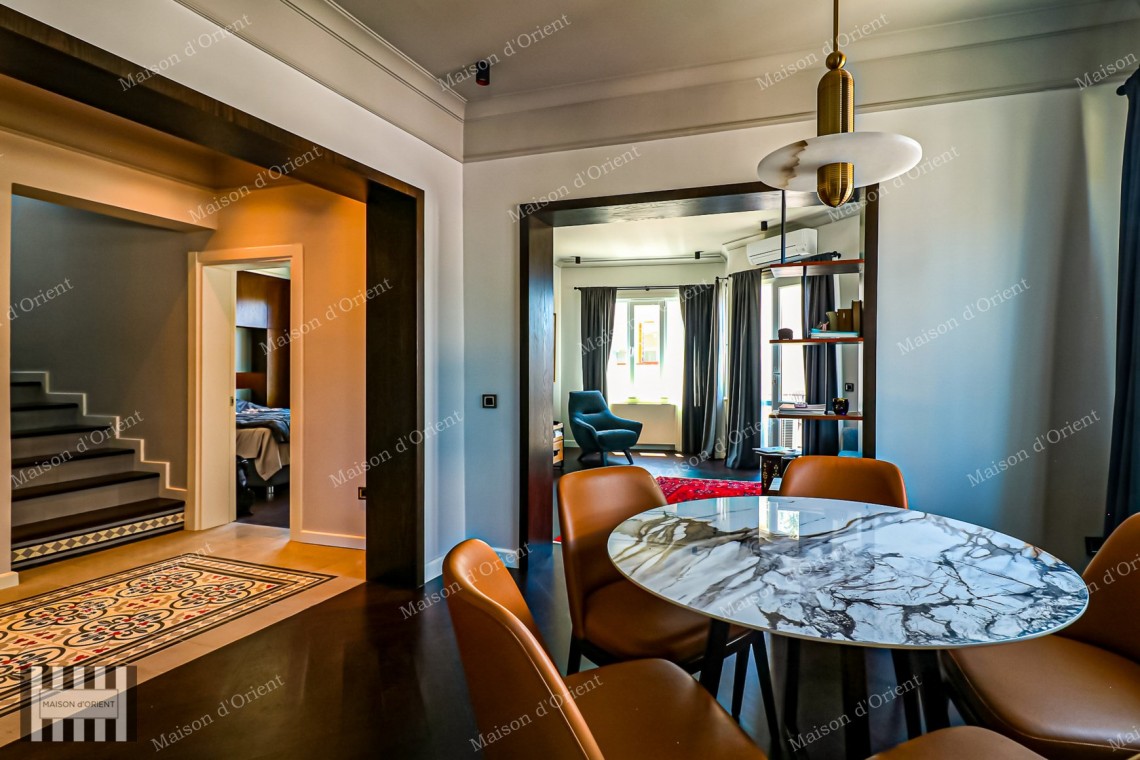 2+1 Duplex Flat for Sale with Spacious Terrace in Cihangir