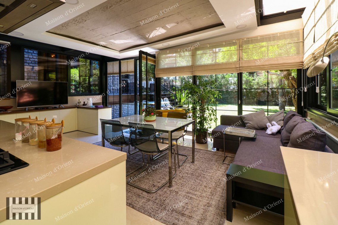 3+2 Villa with Private Garden for Sale in Levent Karanfil Street