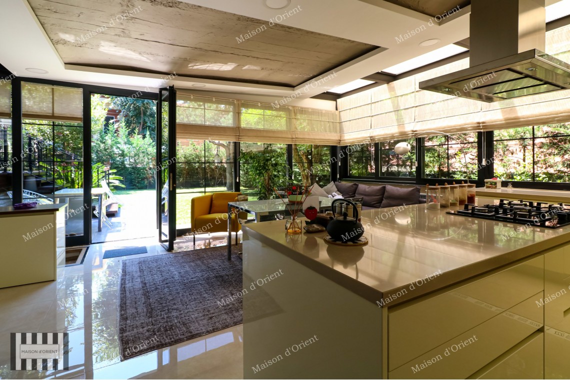 3+2 Villa with Private Garden for Sale in Levent Karanfil Street