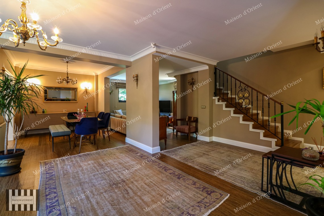 3+2 Villa with Private Garden for Sale in Levent Karanfil Street
