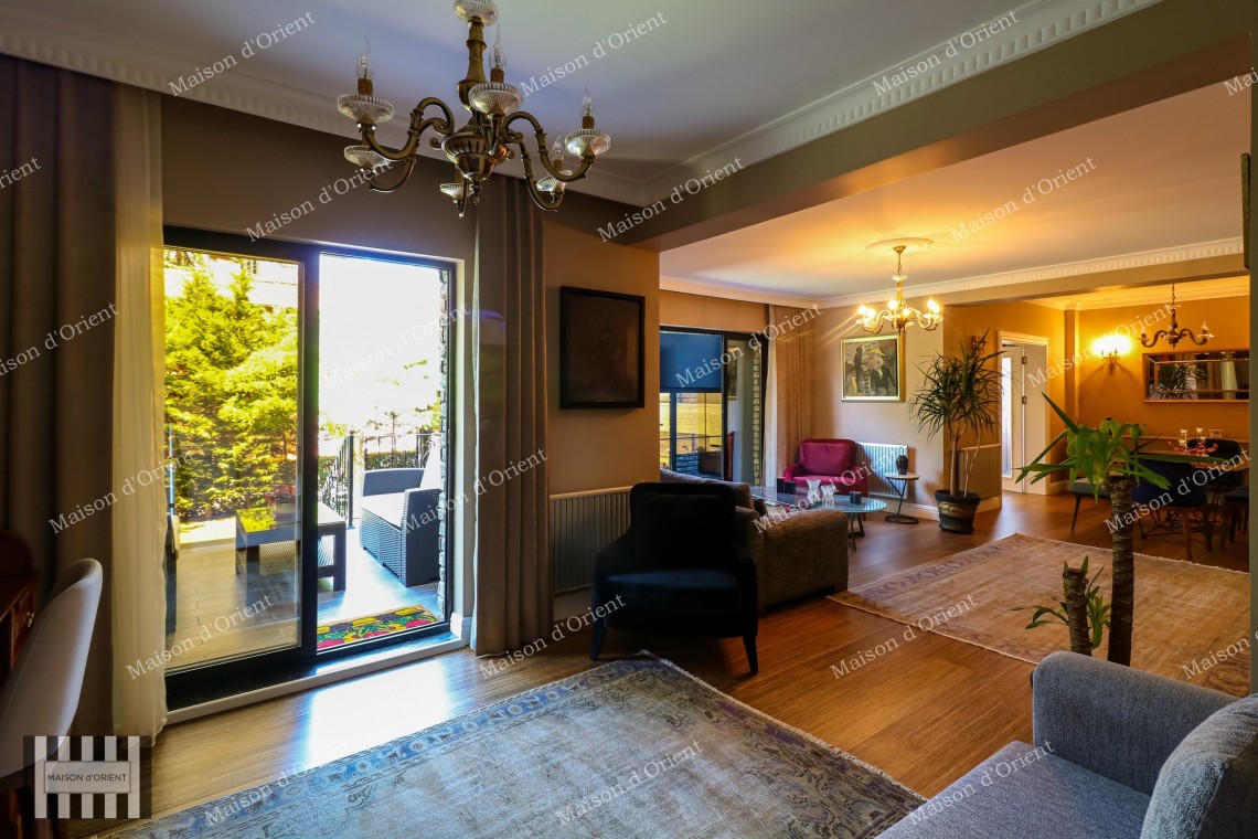 3+2 Villa with Private Garden for Sale in Levent Karanfil Street