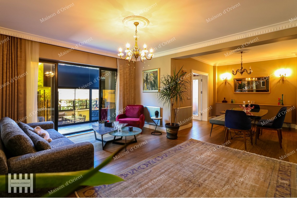 3+2 Villa with Private Garden for Sale in Levent Karanfil Street