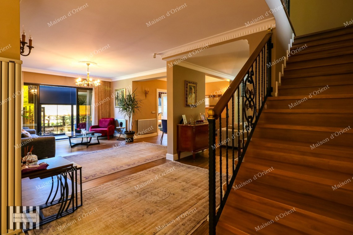 3+2 Villa with Private Garden for Sale in Levent Karanfil Street