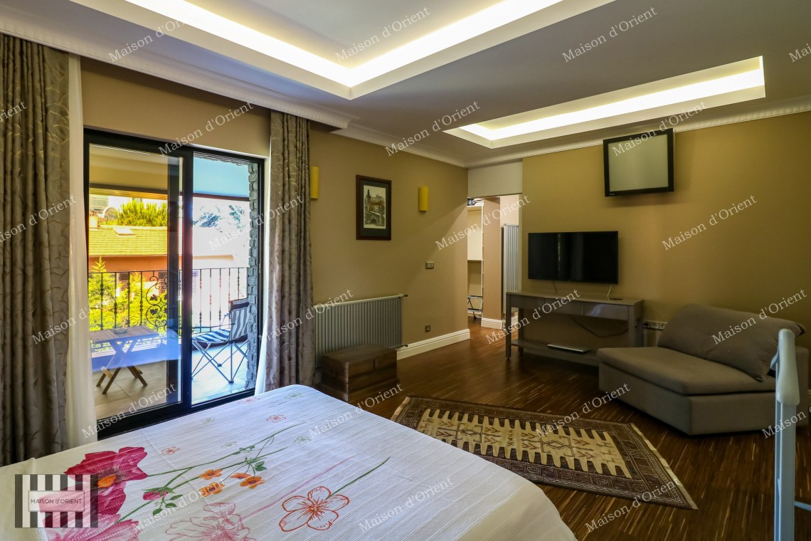 3+2 Villa with Private Garden for Sale in Levent Karanfil Street