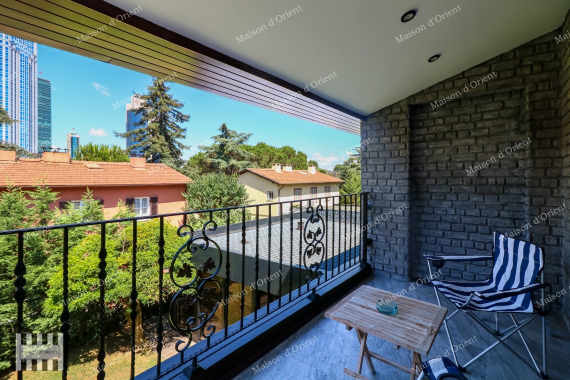 3+2 Villa with Private Garden for Sale in Levent Karanfil Street