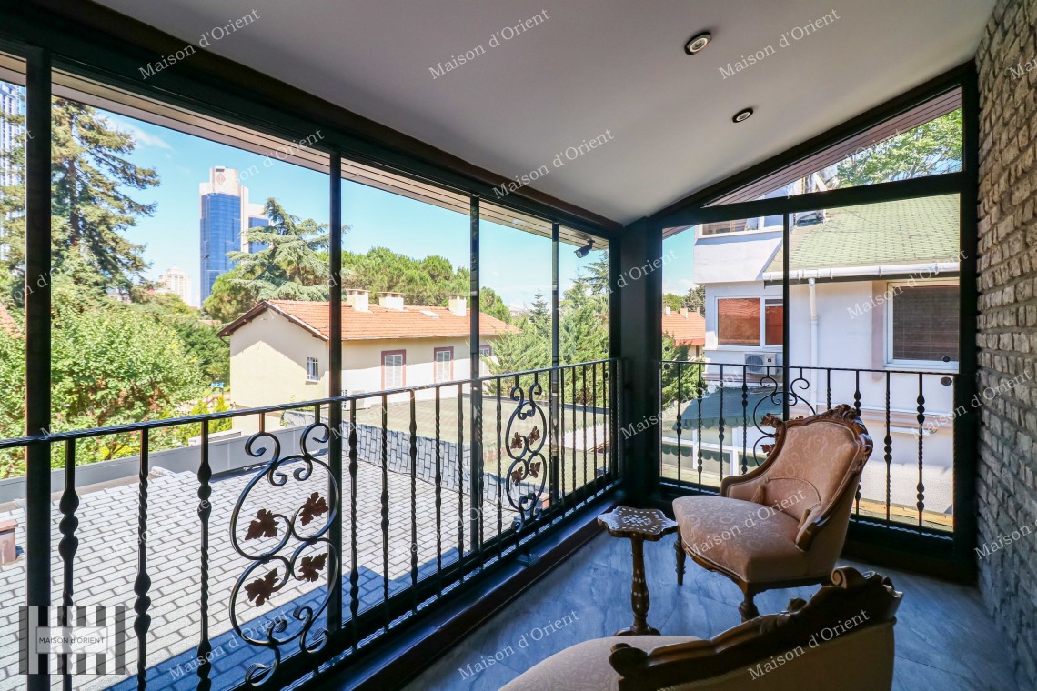 3+2 Villa with Private Garden for Sale in Levent Karanfil Street