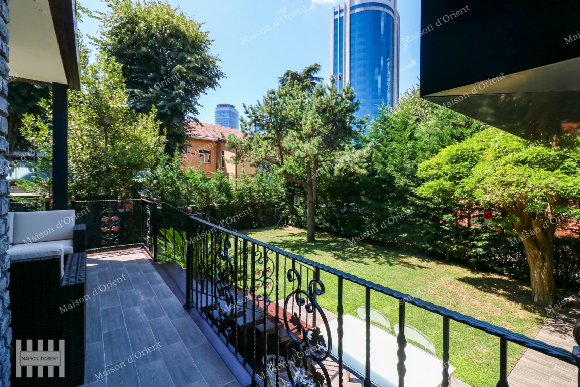 3+2 Villa with Private Garden for Sale in Levent Karanfil Street