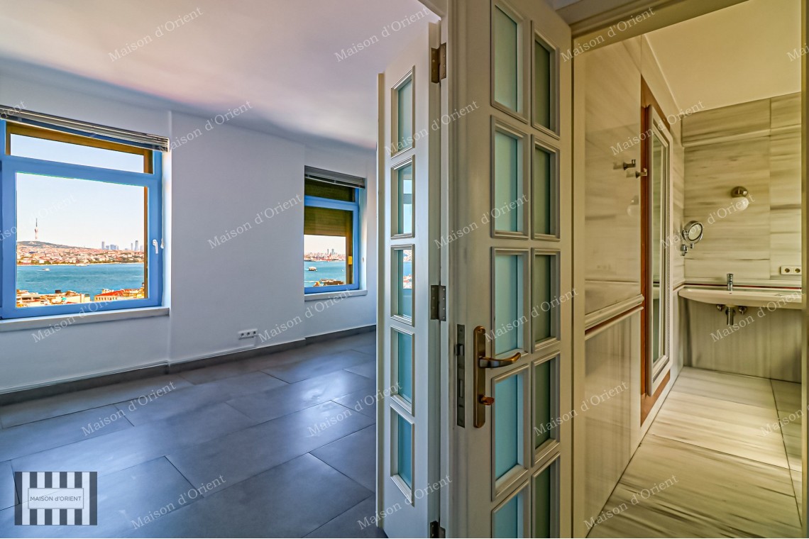 1+1 Rental Flat with Terrace and Bosphorus View in Galata