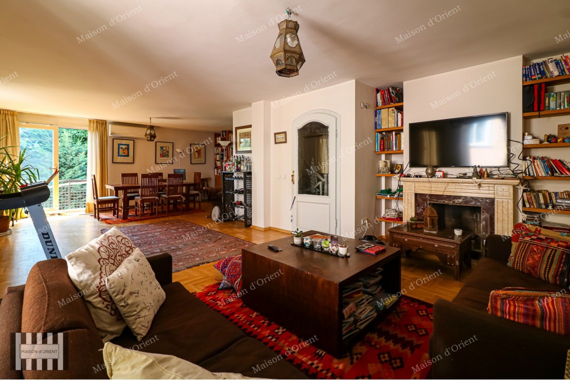 5+1 Rental Flat with Terrace and Bosphorus View in Gümüşsuyu