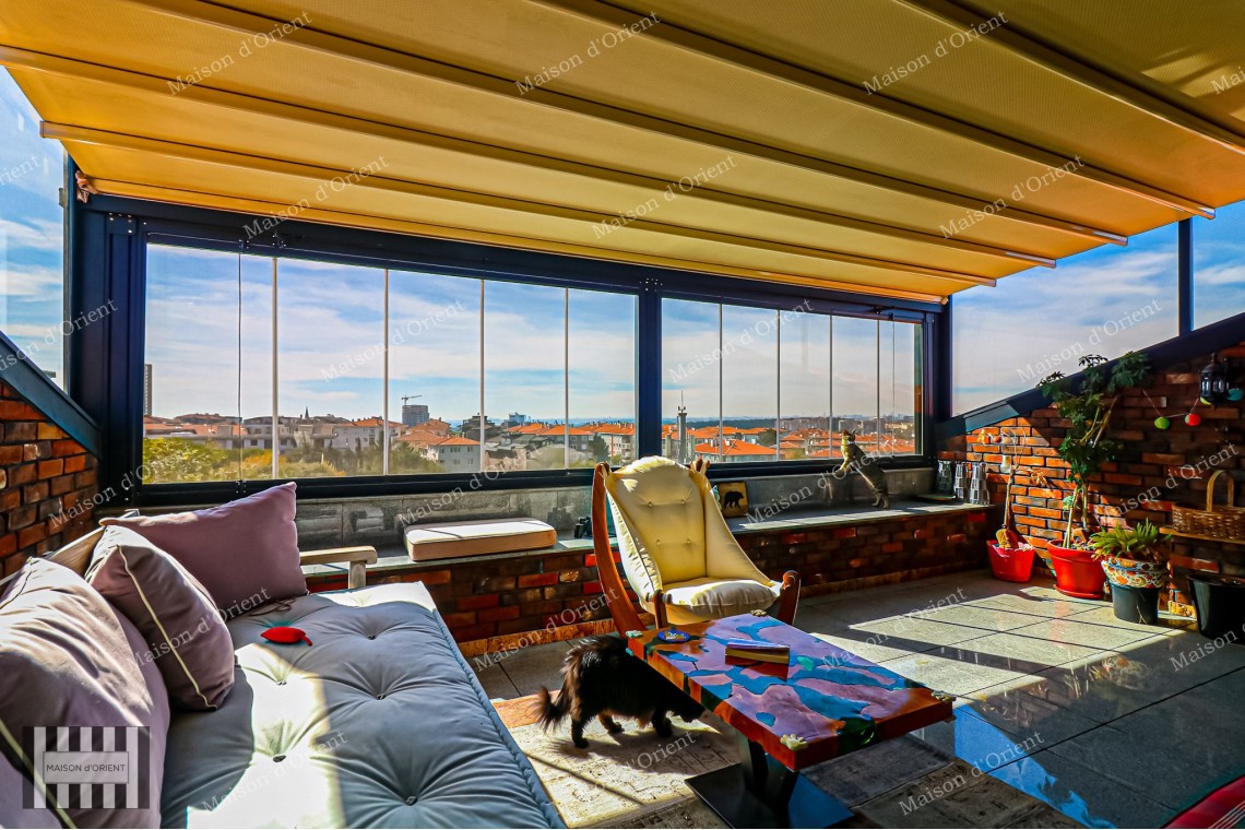 5+2 Duplex for Sale with Private Terrace in Central Acıbadem