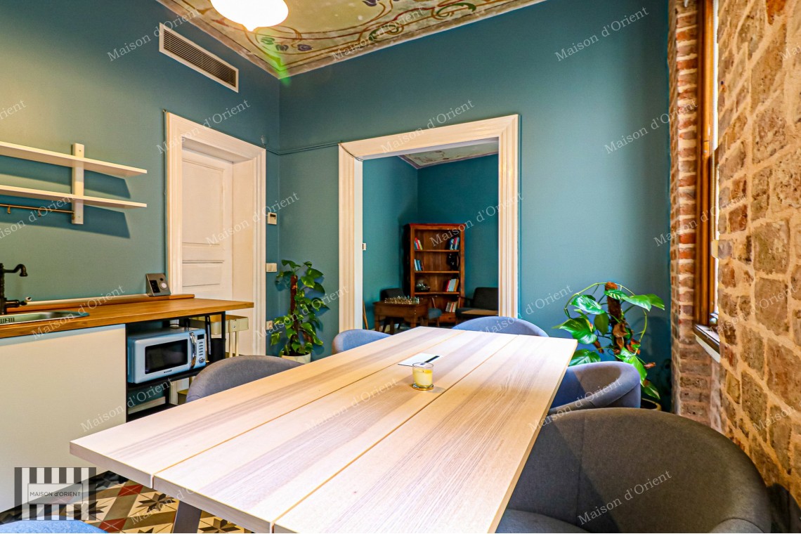 Garden Duplex for Rent in Historical Esat Bey Building, Galata