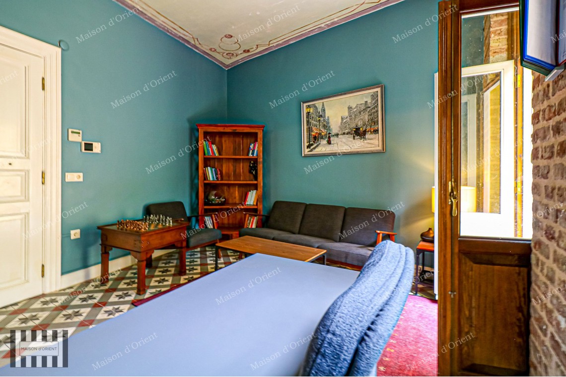 Garden Duplex for Rent in Historical Esat Bey Building, Galata