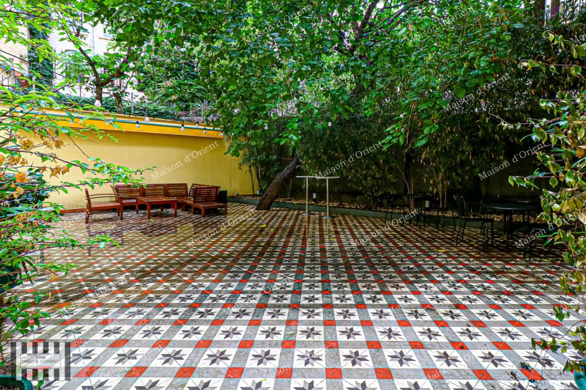 Garden Duplex for Rent in Historical Esat Bey Building, Galata