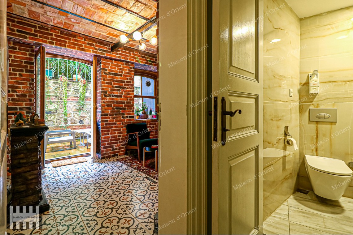 Garden Duplex for Rent in Historical Esat Bey Building, Galata