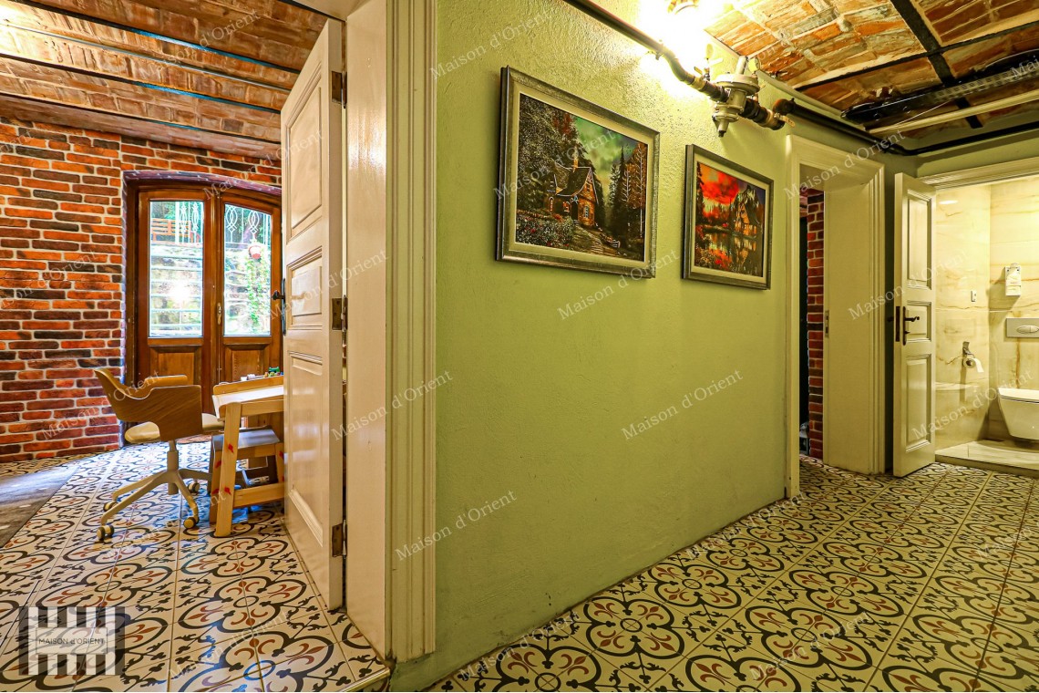 Garden Duplex for Rent in Historical Esat Bey Building, Galata