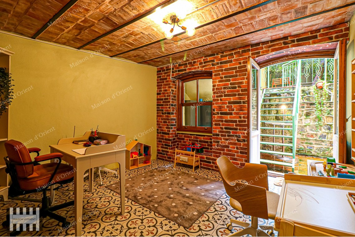 Garden Duplex for Rent in Historical Esat Bey Building, Galata