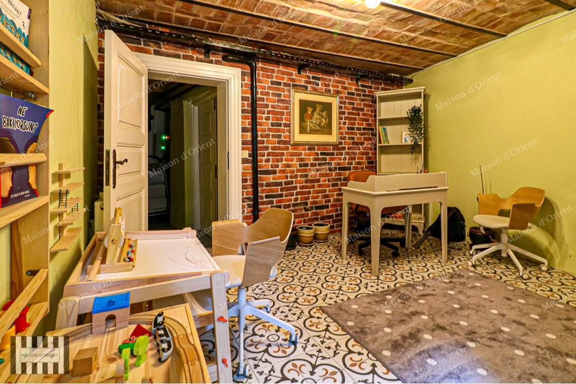 Garden Duplex for Rent in Historical Esat Bey Building, Galata