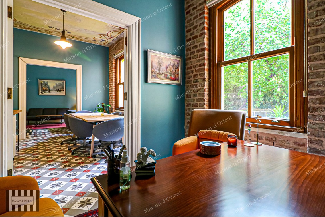 Garden Duplex for Rent in Historical Esat Bey Building, Galata