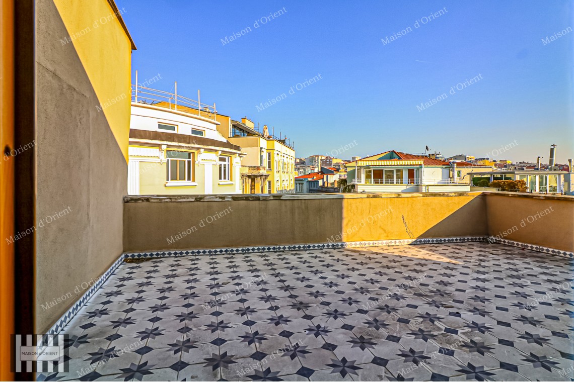 Historical Building with Terrace and View For Sale in Galatasaray 