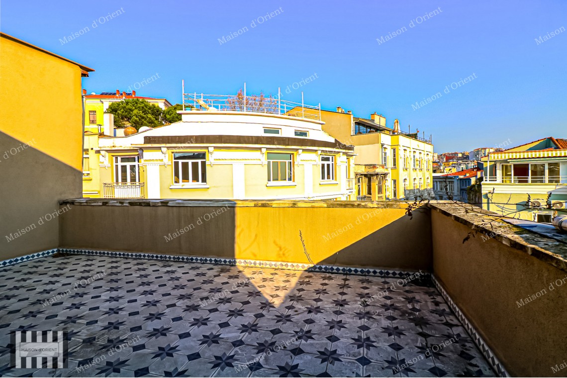 Historical Building with Terrace and View For Sale in Galatasaray 