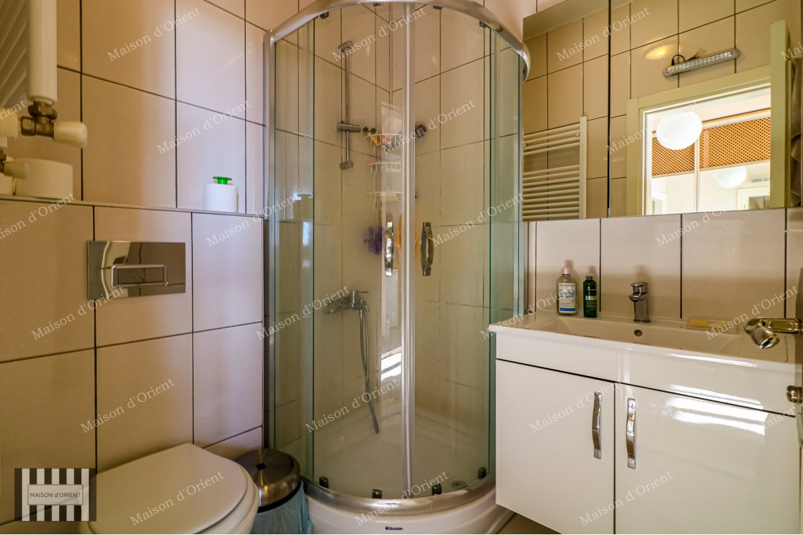1+1 Flat for Sale with View in Historical Building, Galata