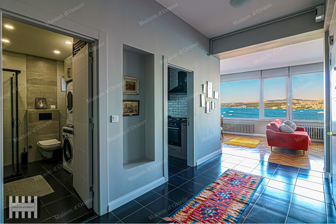 Furnished 2+1 Rental Apartment with Bosphorus View in Cihangir